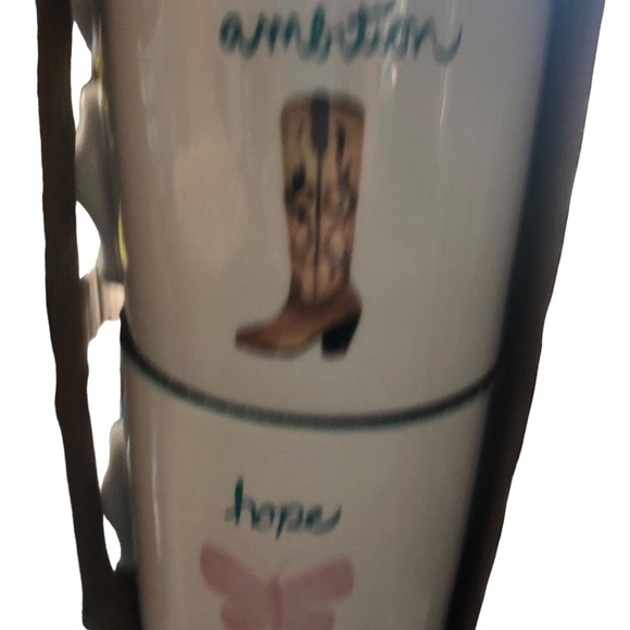 Dolly Parton Set 2 20 Oz Sentimental Coffee Mugs Stoneware Hope & Ambition Gift - Picture 4 of 5